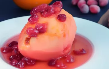 Delicious Poached Quince with Cranberries
