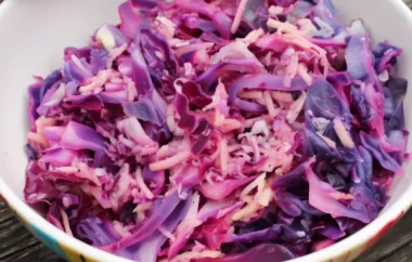 Delicious Polish Red Cabbage Slaw Recipe