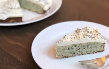 Delicious Poppy Seed Cake topped with zesty Lemon Ermine Frosting