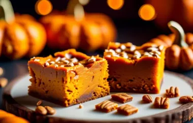 Delicious Pumpkin Squares Recipe