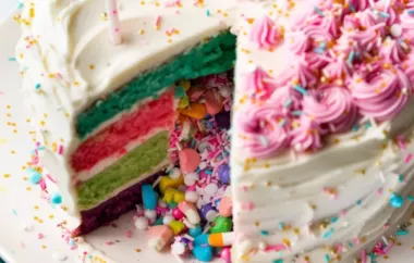 Delicious Rainbow Piñata Cake Recipe