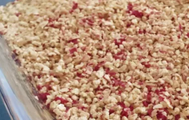 Delicious Rhubarb Crumble Bars Recipe