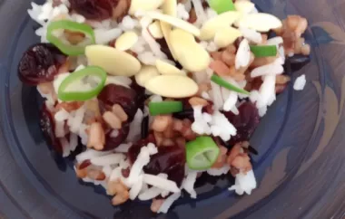 Delicious Rhubarb Infused Wild Rice Pilaf Recipe