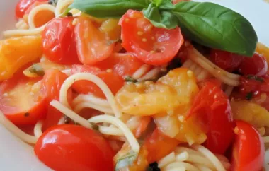 Delicious Roasted Cherry Tomatoes with Angel Hair Pasta