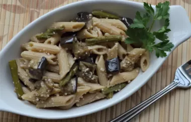 Delicious Roasted Eggplant and Asparagus Pasta Salad Recipe