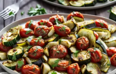Delicious Roasted Garlic Zucchini and Tomatoes