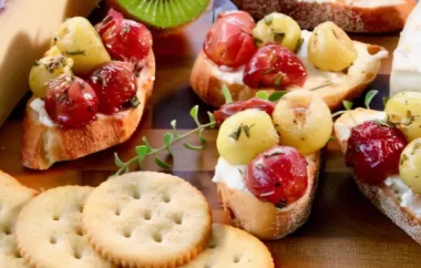 Delicious Roasted Grape Crostini with Fresh Herbs