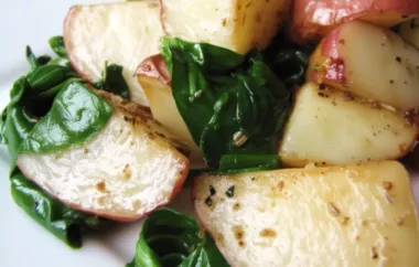 Delicious Roasted Potatoes with Fresh Greens Recipe