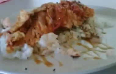 Delicious Salmon Rice and Fried Tomatoes Recipe
