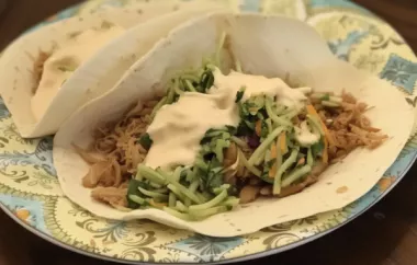 Delicious slow-cooker Asian chicken tacos with crunchy broccoli slaw