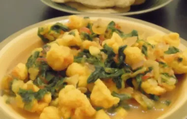 Delicious Spinach and Cauliflower Bhaji Recipe