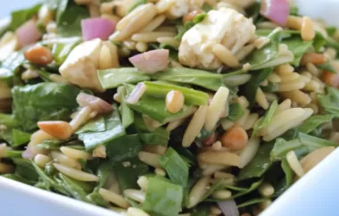 Delicious Spinach and Orzo Salad Recipe