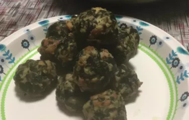 Delicious Spinach Balls Recipe