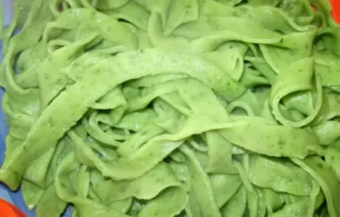 Delicious Spinach Noodles with a Unique Twist