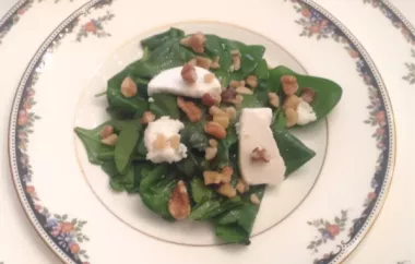 Delicious Spinach Salad with a Sweet and Spicy Pepper Jelly Dressing