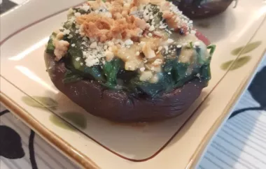 Delicious Spinach Stuffed Portobello Mushrooms Recipe