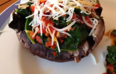 Delicious Spinach Stuffed Portobello Mushrooms with Creamy Avocado