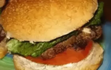 Delicious Summer Feta Burger with Gourmet Cheese Spread