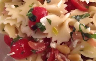 Delicious Summer Pasta with a Fresh Twist of Tomatoes, Basil, and Crispy Bacon