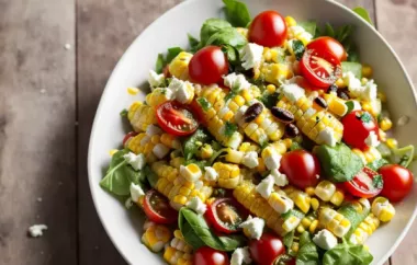 Delicious Summer Salad with Grilled Corn and Cherry Tomatoes