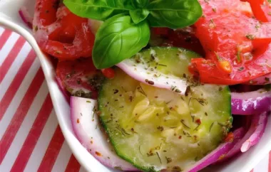 Delicious sweet and tangy cucumber salad recipe