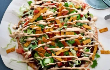 Delicious Taco Salad Pizza Recipe