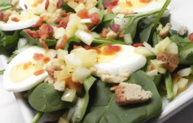 Delicious Tangy Spinach Salad Recipe