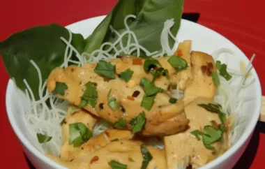 Delicious Thai-inspired chicken dish with noodles