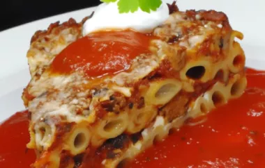 Delicious Three Cheese Baked Pasta Recipe