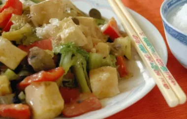 Delicious Tofu and Veggies in Peanut Sauce Recipe