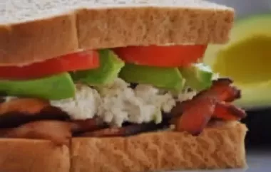 Delicious Tuna Avocado and Bacon Sandwich Recipe