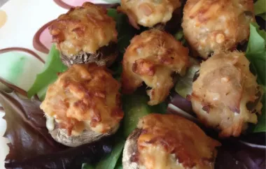 Delicious Tuna Stuffed Mushrooms Recipe