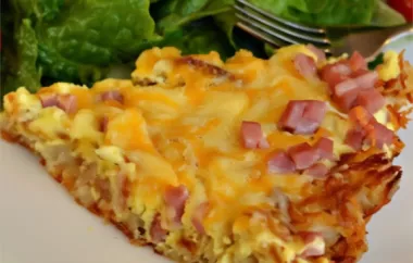 Delicious Upside-Down Ham and Cheese Quiche Recipe