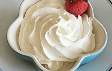 Delicious Vanilla Chantilly Cream Recipe
