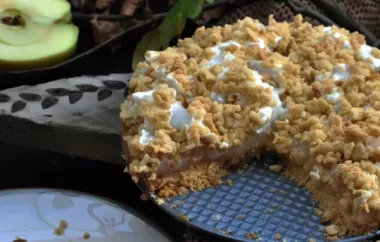 Delicious Vegan Apple Pie with Light Foam Topping
