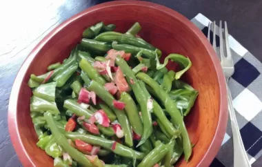Delicious Vegan Spanish Green Bean Salad Recipe