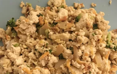 Delicious Vegan Tofu Scramble with Mushrooms Recipe