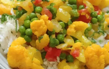 Delicious Vegetarian Indian Cauliflower and Pea Curry Recipe