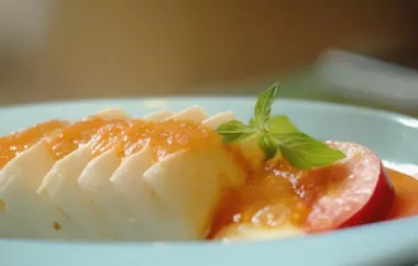 Delicious vegetarian recipe of delicate tofu cooked in a sweet and tangy apricot honey sauce