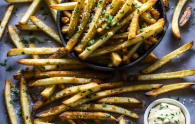 Deliciously crispy and flavorful garlic parmesan fries made with minimal effort and oven-baked to perfection.