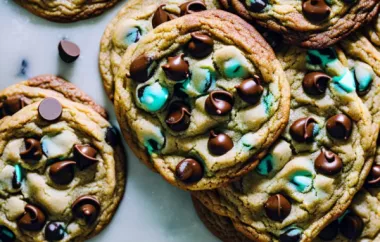 Deliciously Minty and Chocolatey Creme de Menthe Chocolate Chip Cookies
