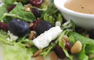 Deliciously Sweet Salad with Maple Nuts, Seeds, Blueberries, and Goat Cheese