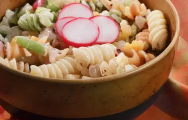 Deliciously Tangy Fiesta Pasta Salad Recipe with Dill Pickles