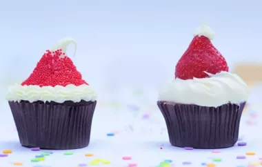 Delight your holiday guests with these festive Santa Hat Cupcakes!