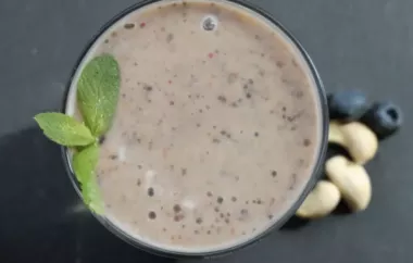 Dreamy Cashew Butter Smoothie with Banana, Berry, Dates, and Flax