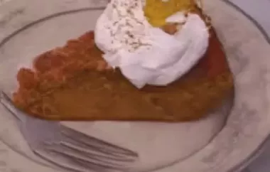 Easy and Delicious No-Crust Pumpkin Pie Recipe