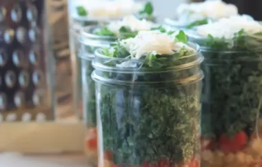 Easy and Healthy Kale and Cannellini Bean Salad in a Jar