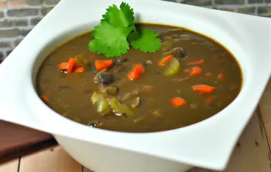 Easy and Quick Black Bean Soup Recipe
