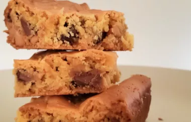 Easy Chocolate Chip Cake Mix Bar Cookies Recipe