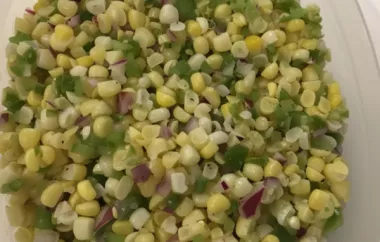 Easy Corn and Green Pepper Salad